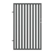 Akcesoria do ogrodzeń - Furtka Alia antracyt struktura 400 x 90 cm uniwersalna z elektrozaczepem - miniaturka - grafika 1