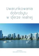 Ekonomia - Uwarunkowania dobrobytu w sferze realnej - Wydawnictwo Uniwersytetu Gdańskiego - miniaturka - grafika 1