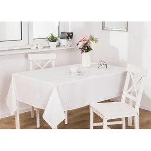 Obrus MIGOT 140 x 160 cm kremowy - Obrusy i serwetki - miniaturka - grafika 1