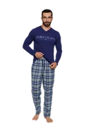 Piżamy męskie - Henderson Town 40074-59X Granatowo-Szara piżama męska - miniaturka - grafika 1