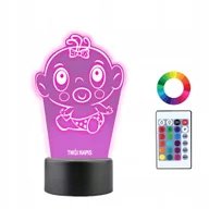 Lampy stojące - Lampka Nocna 3D LED Dziecko Niemowlak Prezent Imię - miniaturka - grafika 1