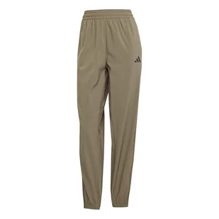 adidas Kobiety Train Essentials 3-Stripes Woven Pants, olive strata/black, XL - Spodnie rowerowe - miniaturka - grafika 1