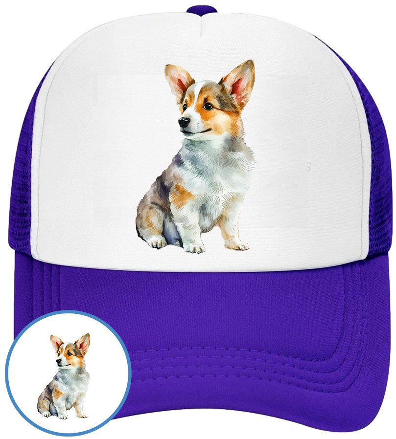 CZAPKA Z DASZKIEM PSY PIES PIESKI DLA DZIECI SIATKA NIEBIESKA BEJSBOLÓWKA