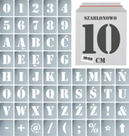 Zestawy piśmiennicze - Szablony malarskie wielorazowe Litery Cyfry 10 cm komplet 56szt. - miniaturka - grafika 1