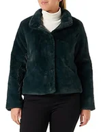 Kurtki damskie - ONLY Kurtka damska ONLVIDA Faux FUR OTW NOOS, Green Gles, S - miniaturka - grafika 1