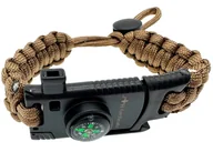 Bransoletki - JB Tacticals Bransoletka Paracord z Regulacją - Brązowa - miniaturka - grafika 1