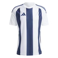 Koszulki sportowe męskie - Męska Koszulka z krótkim rękawem ADIDAS STRIPED 24 JSY IW4554 – Biały - miniaturka - grafika 1