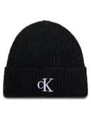 Czapki damskie - Calvin Klein Jeans Czapka Thick Embroidery Beanie K60K612321 Czarny - miniaturka - grafika 1