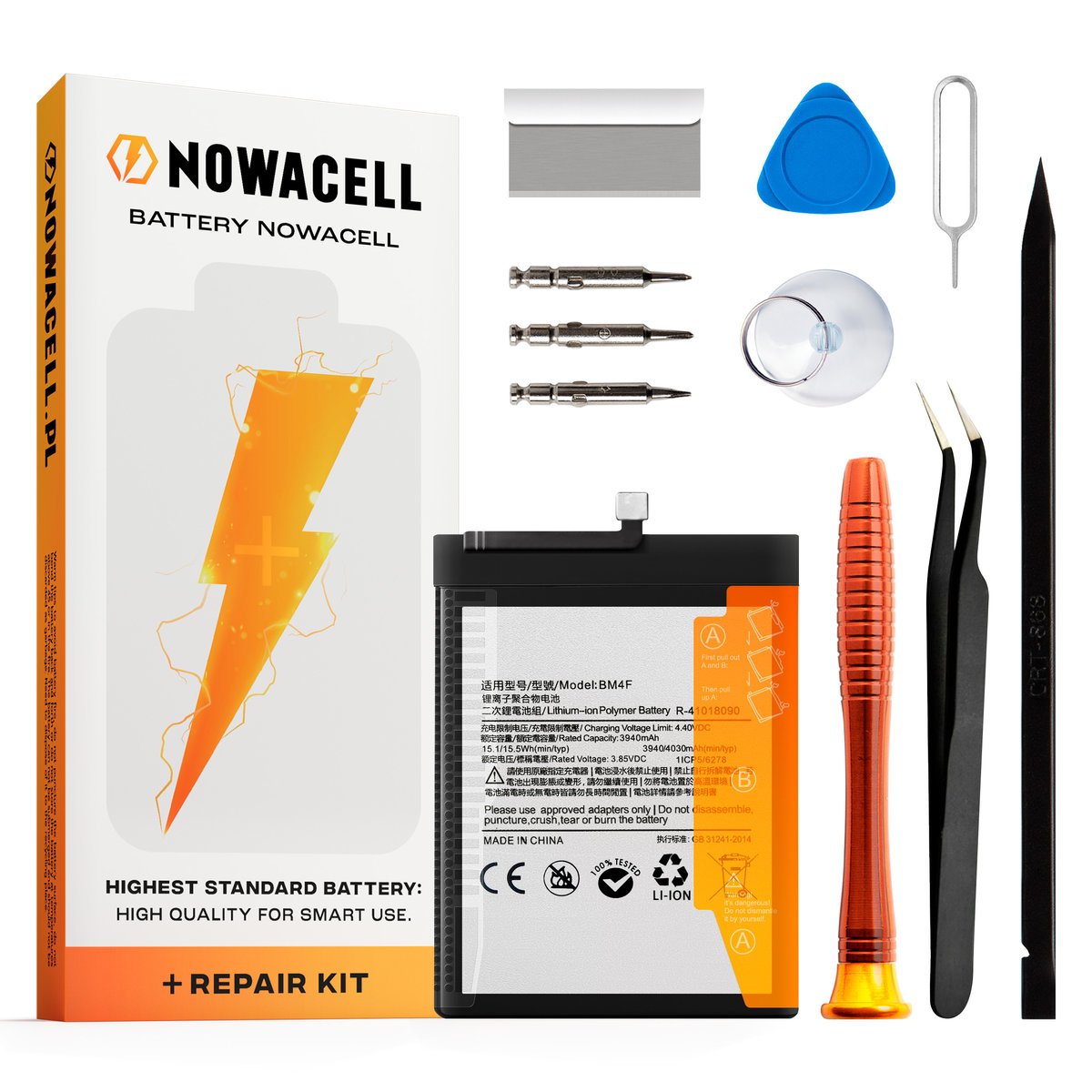 Bateria BM4F do Xiaomi Mi A3, Mi 9 Lite, 4030 mAh, Zestaw Naprawczy