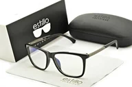 Okulary korekcyjne, oprawki, szkła - Okulary męskie z filtrem BLUE LIGHT do komputera korekcyjne EST-105K-1 Estillo - miniaturka - grafika 1