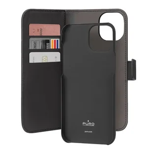 PURO Wallet Detachable - Etui 2w1 iPhone 15 (czarny) - Pozostałe akcesoria do telefonów - miniaturka - grafika 7