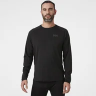 Koszulki sportowe męskie - Męska Bluzka termoaktywna HELLY HANSEN LIFA ACTIVE CREW 49389_990 – Czarny - miniaturka - grafika 1
