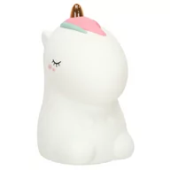 Wyposażenie pokoiku dziecięcego - Lampka nocna dla dzieci silikonowa biała RGB jednorożec - miniaturka - grafika 1