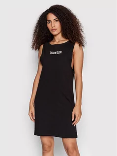 Sukienki - Calvin Klein Swimwear Sukienka plażowa Intense Power KW0KW01776 Czarny Regular Fit - grafika 1