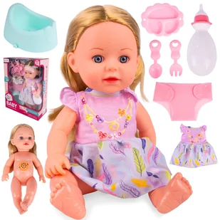 Lalka Interaktywna Sikająca Bobas Mówi Płacze Pije Akcesoria - Lalki dla dziewczynek - miniaturka - grafika 1