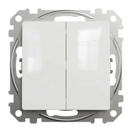 Wyłączniki światła i elektryczne - Łącznik schodowy Schneider Sedna Design SDD111108 podwójny biały Design &amp; Elements - miniaturka - grafika 1
