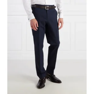 BOSS Wełniane spodnie H-Lenon-MM-224 | Regular Fit - Spodnie męskie - miniaturka - grafika 1