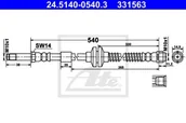 Przewody hamulcowe - Przewód hamulcowy elastyczny ATE 24.5140-0540.3 - miniaturka - grafika 1