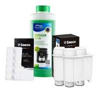Akcesoria i części do ekspresów do kawy - Zestaw Gaggia - Filtr Saeco Intenza+ CA6702 3szt, Odkamieniacz Aqualogis Verde 500ml, Saeco CA6704/60 Tabletki Czyszczące - miniaturka - grafika 1