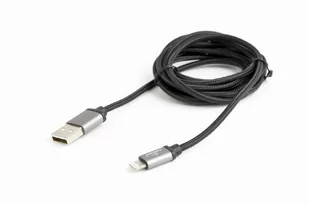 Gembird Kabel USB oplot tekstyl 8pin/1.8m/iPhone/czarny (CCB-MUSB2B-AMLM-6) - Kable USB - miniaturka - grafika 2