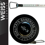 Poziomice, łaty, miary - WEISS Taśma stalowa lakierowana biała z haczykiem w kapslu 20m - miniaturka - grafika 1