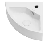 Umywalki - Umywalka ścienna Uptrend Kona 32x50 cm narożna biały połysk TR4101D - miniaturka - grafika 1