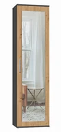 Meble do przedpokoju - Szafa Z Lustrem Do Przedpokoju Antracyt + Dąb Artisan G0-E65 - miniaturka - grafika 1