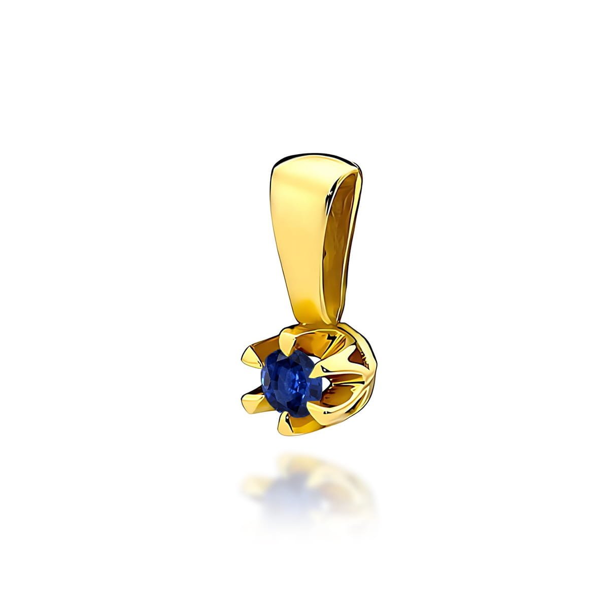Złota zawieszka / wisiorek Szafir 0,15ct żółte złoto pr. 585
