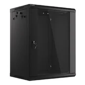 Szafy rack - Lanberg Szafa 19" 15U, 600x450, czarna FLAT PACK WF01-6415-10B - miniaturka - grafika 1