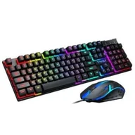 Zestawy myszka + klawiatura - Zestaw podświetlenia klawiatury gamingowej T-Wolf TF200 LED + mysz LED - miniaturka - grafika 1