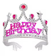 Dodatki do strojów karnawałowych - TIARA HAPPY BIRTHDAY DZIECIĘCA - miniaturka - grafika 1