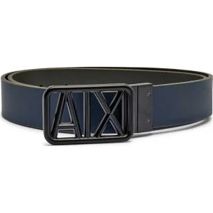 Armani Exchange Skórzany dwustronny pasek - Paski - miniaturka - grafika 1