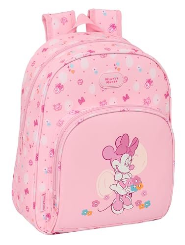 Safta MINNIE MOUSE BABY plecak dziecięcy, idealny dla dzieci w różnym wieku, wygodny i wszechstronny, jakość i wytrzymałość, 28 x 10 x 34 cm, Jasnoróżowy, M, Casual
