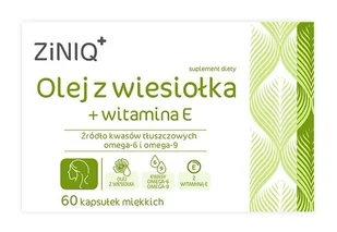 ZiNIQ Olej z wiesiołka + Witamina E, 60 kapsułek - Witaminy i minerały - miniaturka - grafika 1