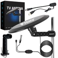 Anteny TV - MOCNA Antena Aktywna DVB-T2 do TV Dookólna FHD 4K MUX-8 LTE Wzmacniacz AH-13 - miniaturka - grafika 1