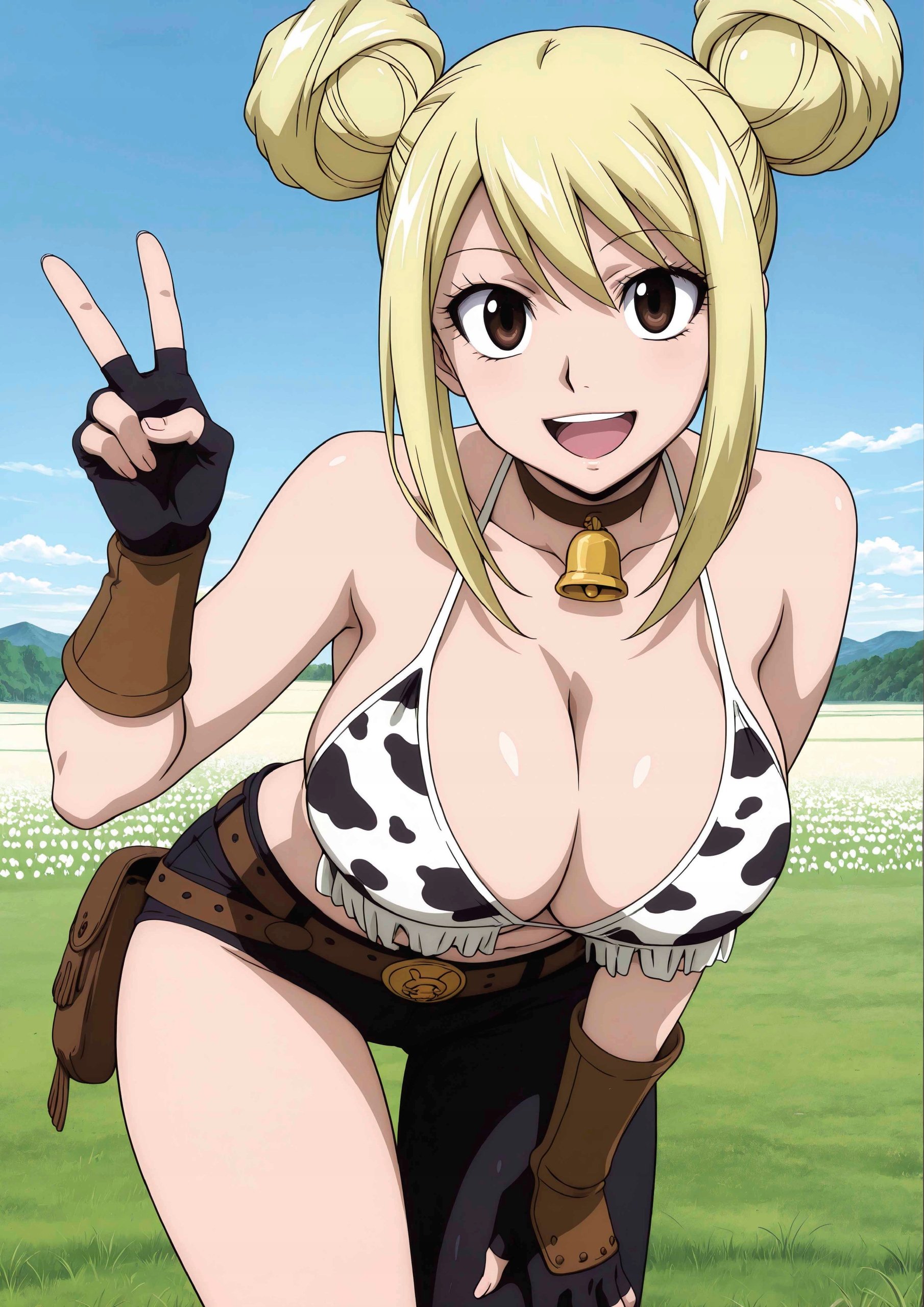 Plakat A3 Fairy Tail Anime Manga Lucy Heartfilia Star Dress Taurus