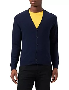 United Colors of Benetton Męski sweter kardigan M/L 1002u6653, ciemnoniebieski 016, XS - Swetry męskie - miniaturka - grafika 1