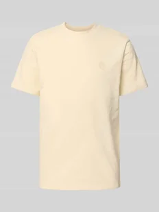 T-shirt z prążkowanym okrągłym dekoltem - Koszulki męskie - miniaturka - grafika 1