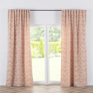 Zasłona BASIC na taśmie marszczącej 130x270 cm beżowo-czerwony 1szt. - Zasłony - miniaturka - grafika 1