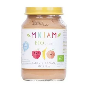 MNIAM Deser jabłko-banan-morela od 5 miesiąca BIO 190 g MNIAM - Desery dla dzieci - miniaturka - grafika 1
