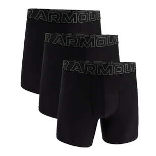 Bokserki męskie Under Armour Perf Tech Solid 6in 3Pack Black M - Majtki męskie - miniaturka - grafika 1