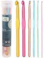 Pasmanteria - Szydełka 6 sztuk zestaw szydełek do szydełkowania - miniaturka - grafika 1