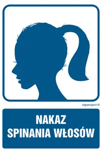 RB041 NAKAZ SPINANIA WŁOSÓW, FN - FOLIA SAMOPRZYLEPNA; (150X225MM) - Systemy ekspozycyjne i znaki informacyjne - miniaturka - grafika 1