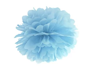 PartyDeco Pompon bibułowy "Classic", niebieski mglisty jasny, 25 cm PP25-093J - Gadżety na imprezę - miniaturka - grafika 1