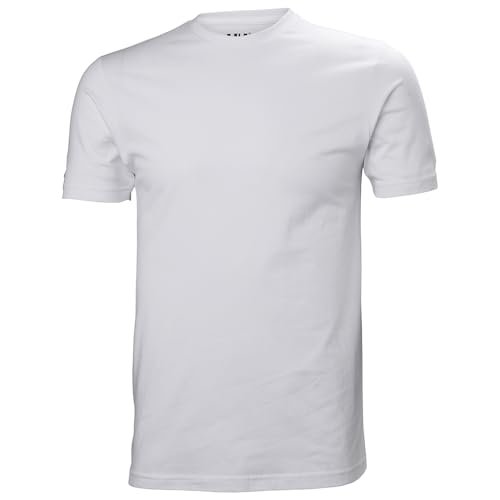 Helly Hansen Mens Crew T-Shirt 2.0, White, 4XL