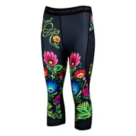 Spodnie sportowe damskie - Legginsy do Jogi damskie 3/4 EXTREME HOBBY FOLK - miniaturka - grafika 1