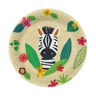 Naczynia i sztućce jednorazowe - Talerze papierowe okrągłe 23 cm Jungle Friends Eco 10 szt. - miniaturka - grafika 1