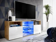 Szafki RTV - Szafka RTV Wiele Kolorów POLSKI PRODUKT Komoda Pod Telewizor RGB LED Pilot - miniaturka - grafika 1