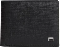Portfele - Tommy Hilfiger Męski portfel TH Flag Mini CC AM0AM13708 składany portfel, czarny (czarny), jeden rozmiar, czarny (czarny), rozmiar uniwersalny - miniaturka - grafika 1