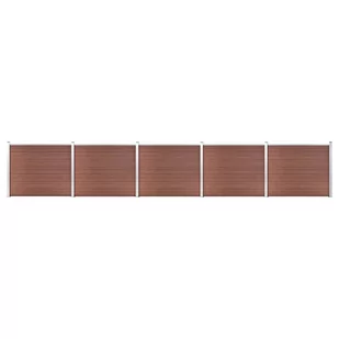 vidaxl Zestaw ogrodzeniowy z WPC, 872 x 146 cm, brązowy! 3070454 - Ogrodzenia - miniaturka - grafika 1